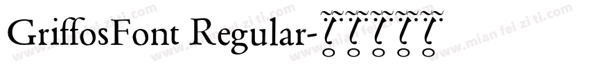 GriffosFont Regular字体转换